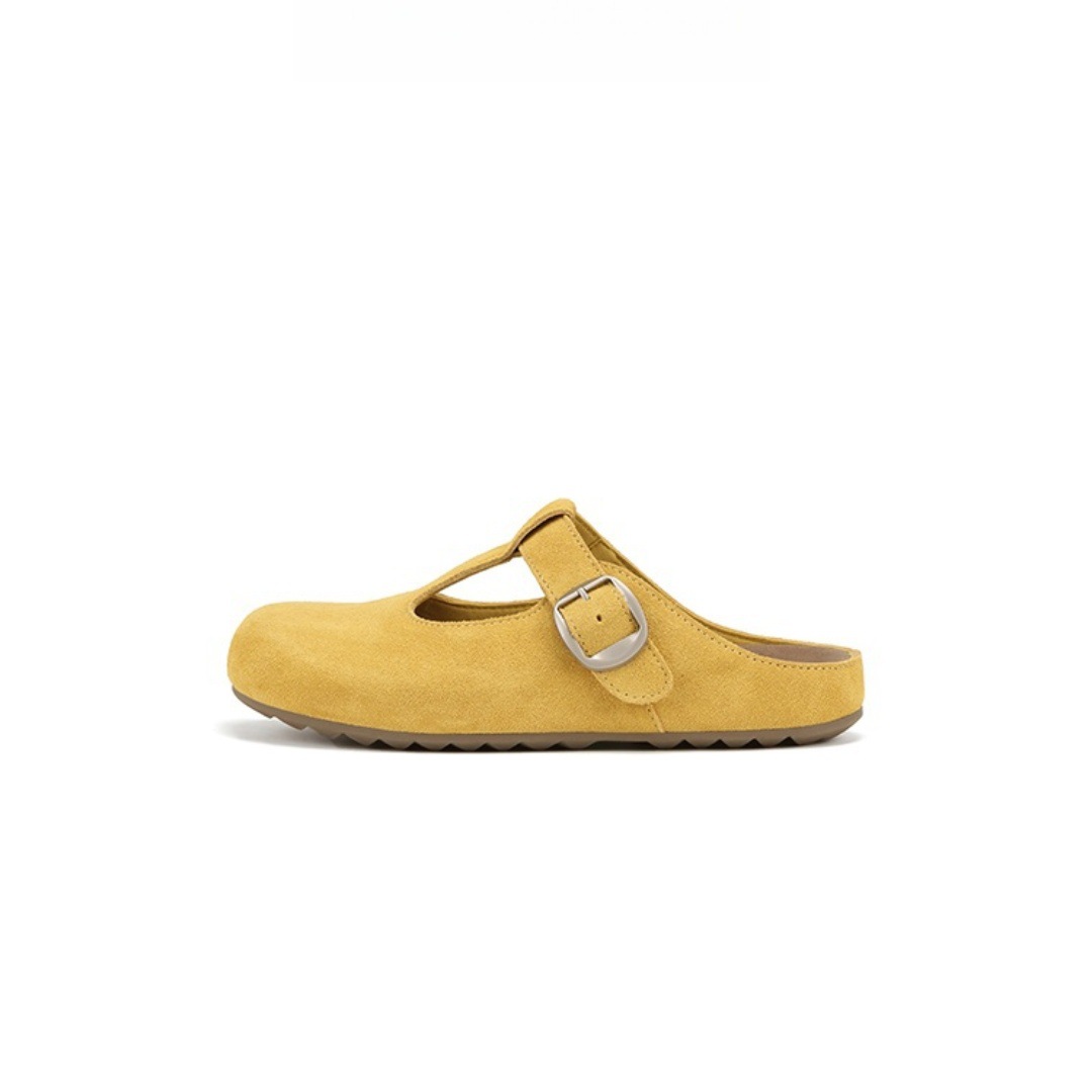 Height Increasing Insole Retro Buckle Closed-toe Slippers Women foto 5
