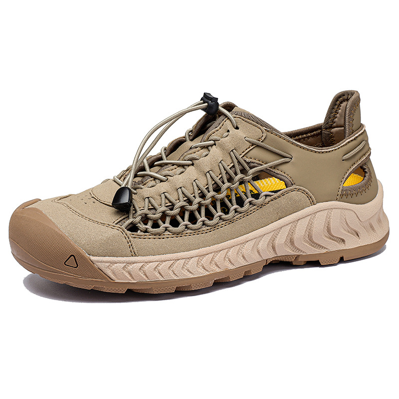Hand-woven Sandals Men's Non-slip Wear-resistant Summer Outer Wear Breathable Closed Toe foto 5