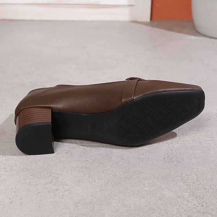 Plus Size Spring Square Head Bow Pumps foto 4