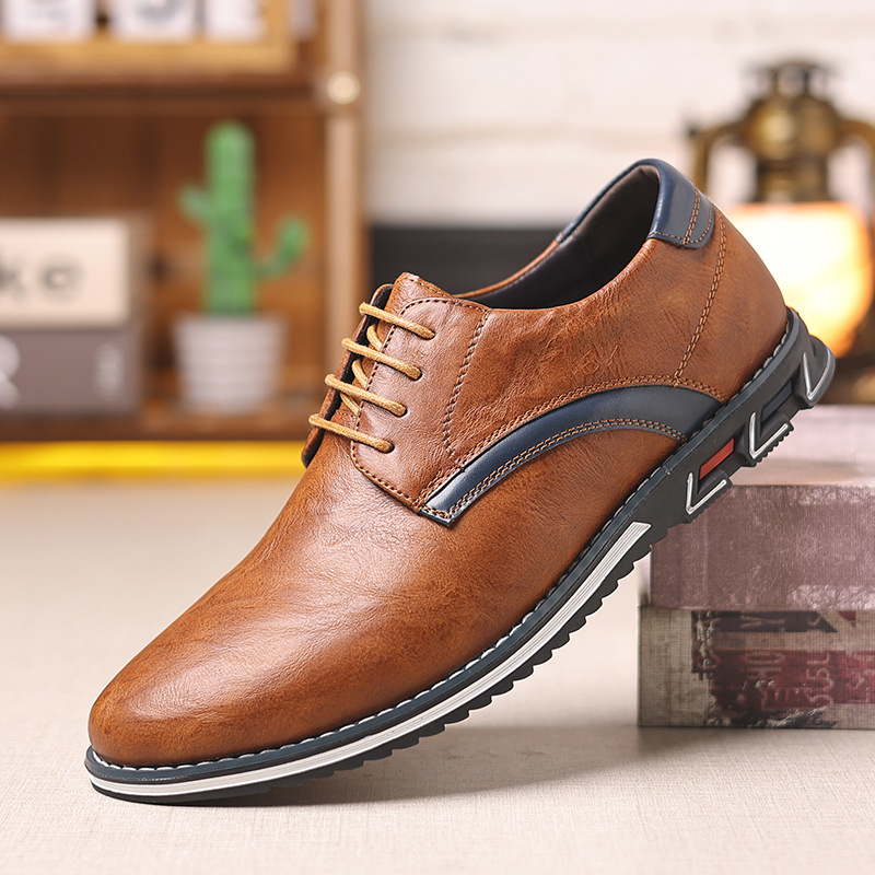 Lightweight casual leather shoes with straps for all seasons foto 4