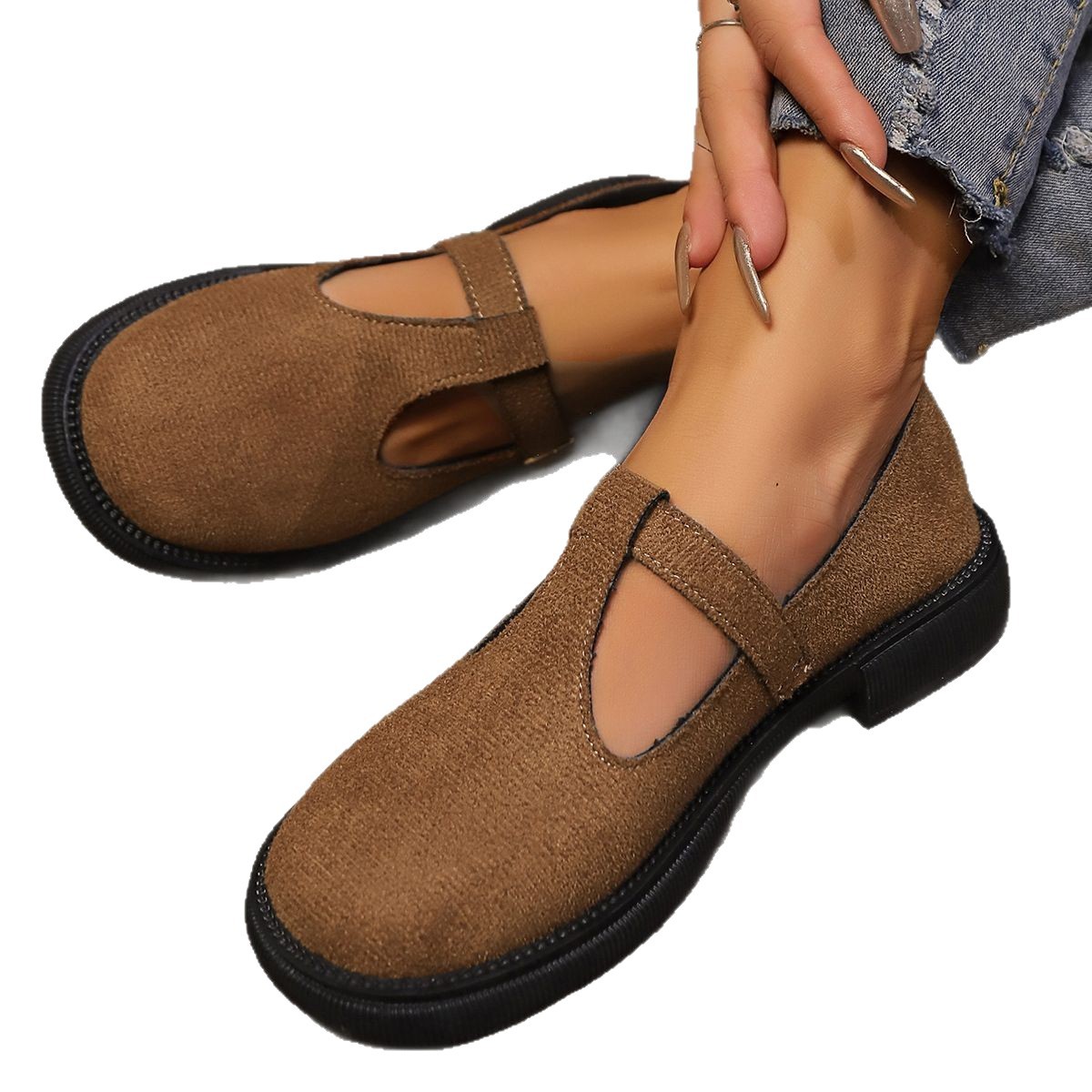 Thick Bottom Retro Shoes Female Plus Size foto 4