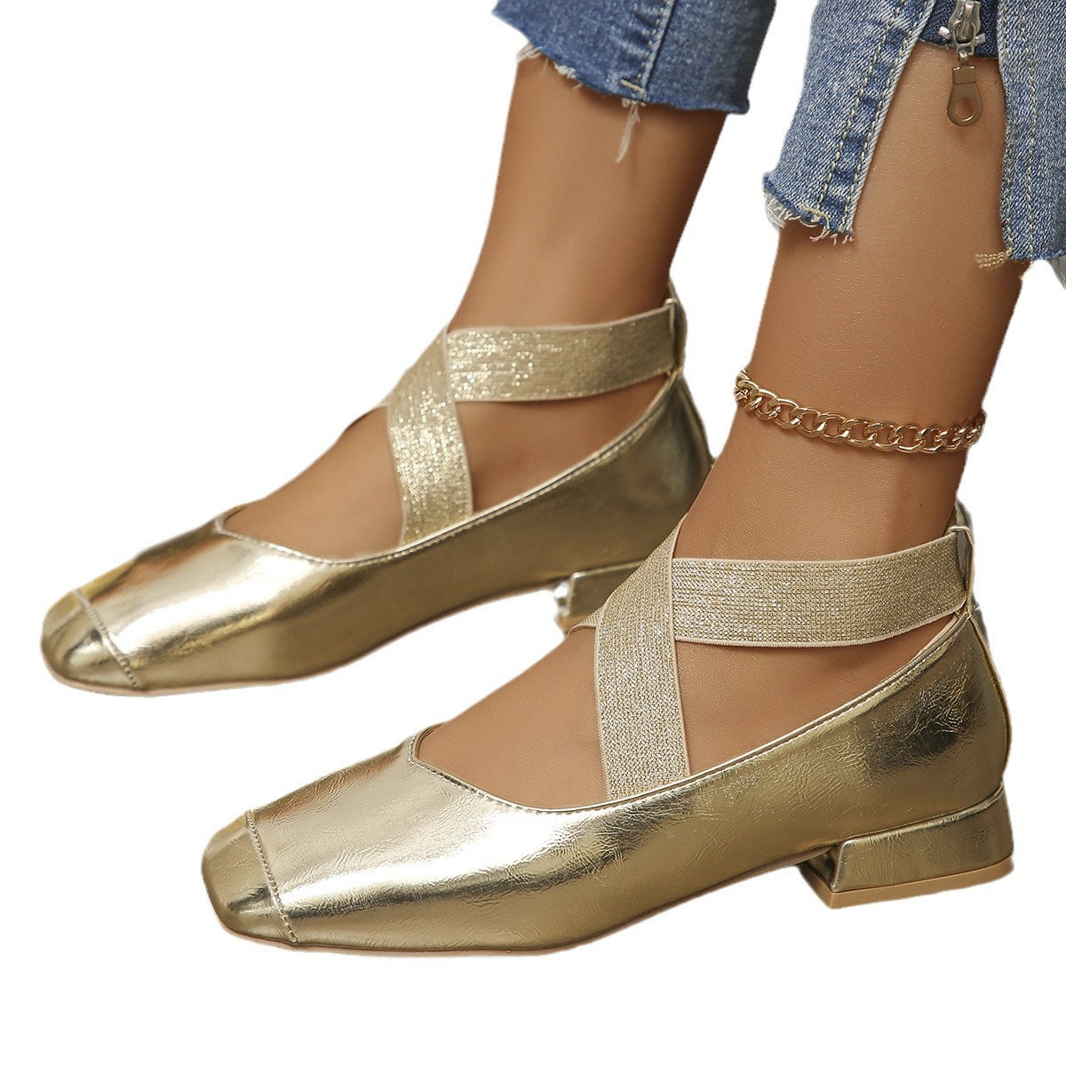 Slip-on With Skirt French Evening Style Pumps foto 2