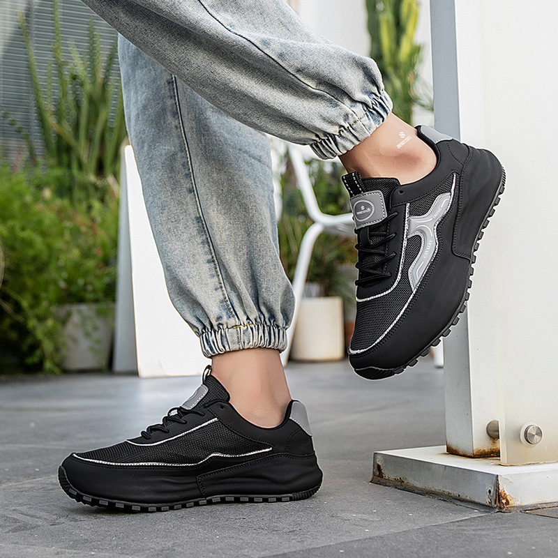 Men's Cattle Leather Bag Sole Student Leisure Sports Platform Height Increasing Insole foto 4