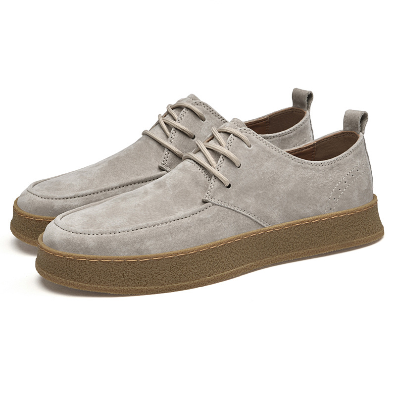 Casual Smart Flat Shoes Spring New Matte Leather Lace-up Men foto 4