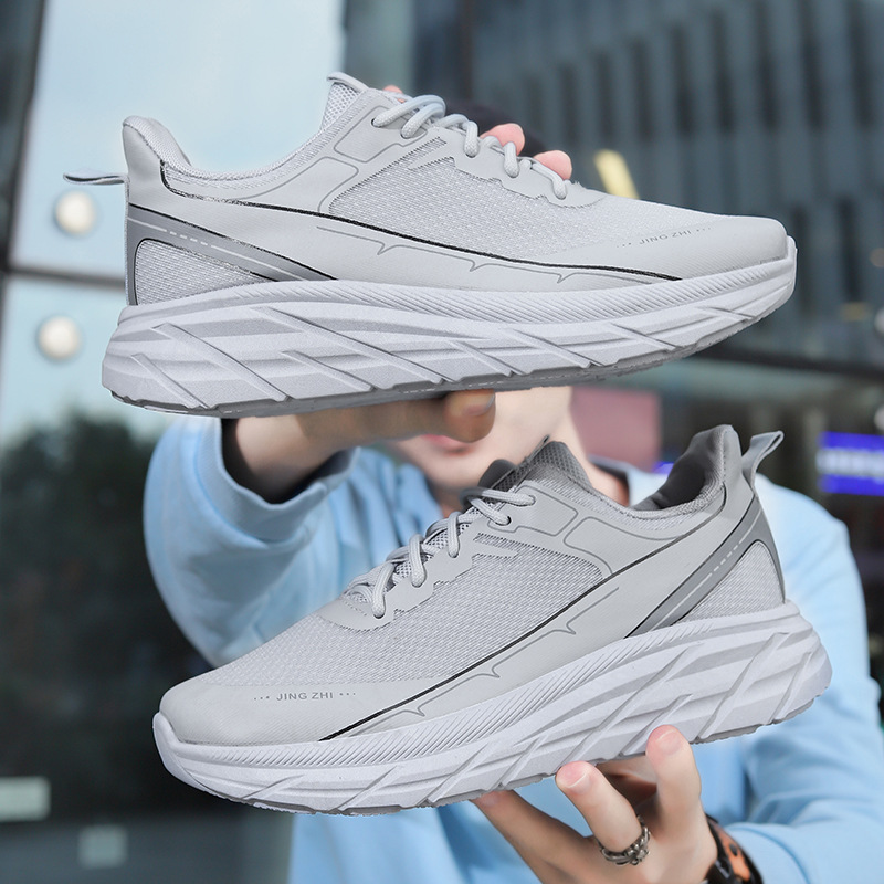 Fashion Thick-soled Anti-skid Shoes Ins Slip-on Casual Lazy Shoes Men Outdoor Breathable Lace-up Running Sports Sneakers foto 4
