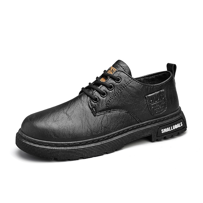 Men's Leather Boots Fashion Outdoor Leisure Low-top Work Boots foto 2
