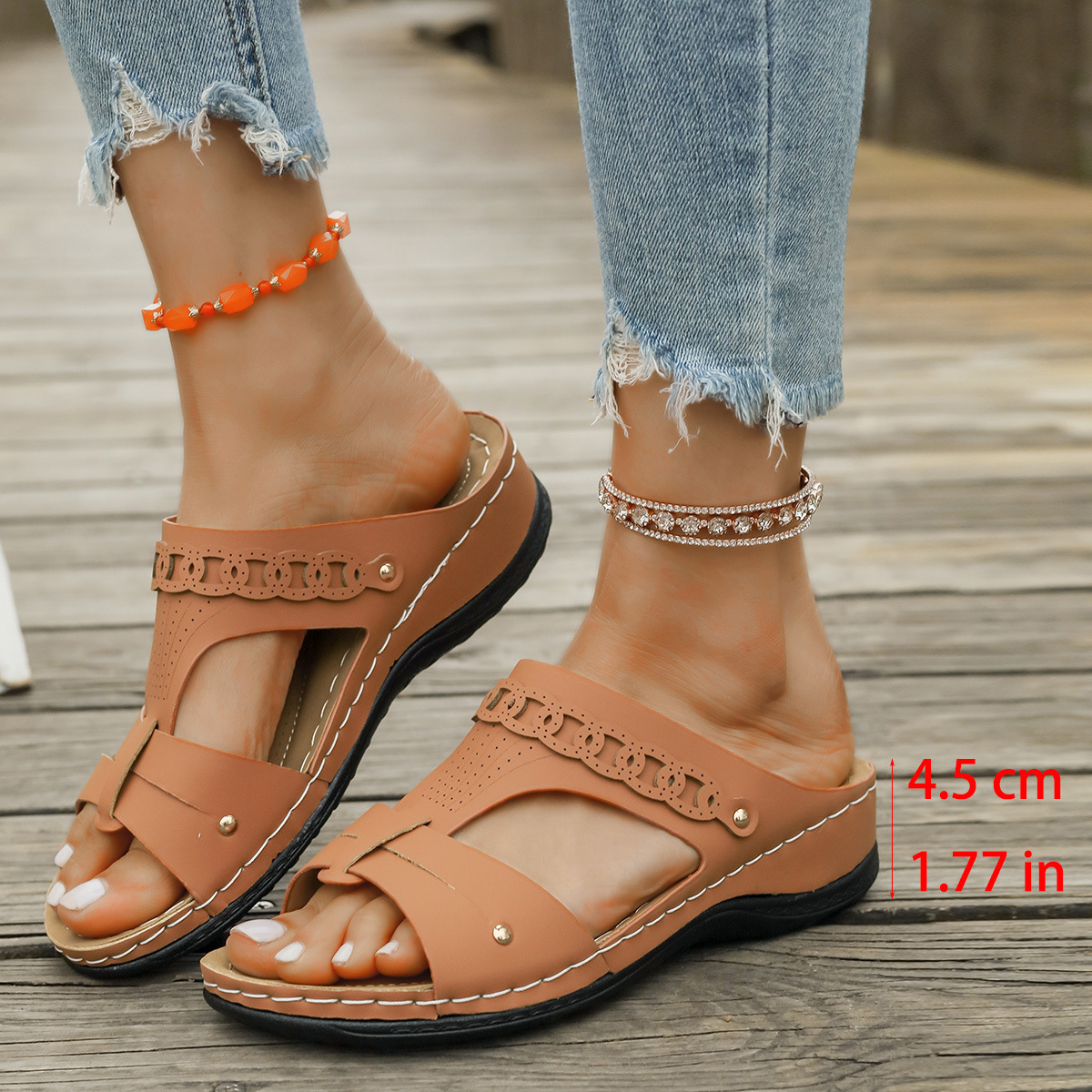 Slope Heel Plus Personalized Roman Style Slippers foto 4