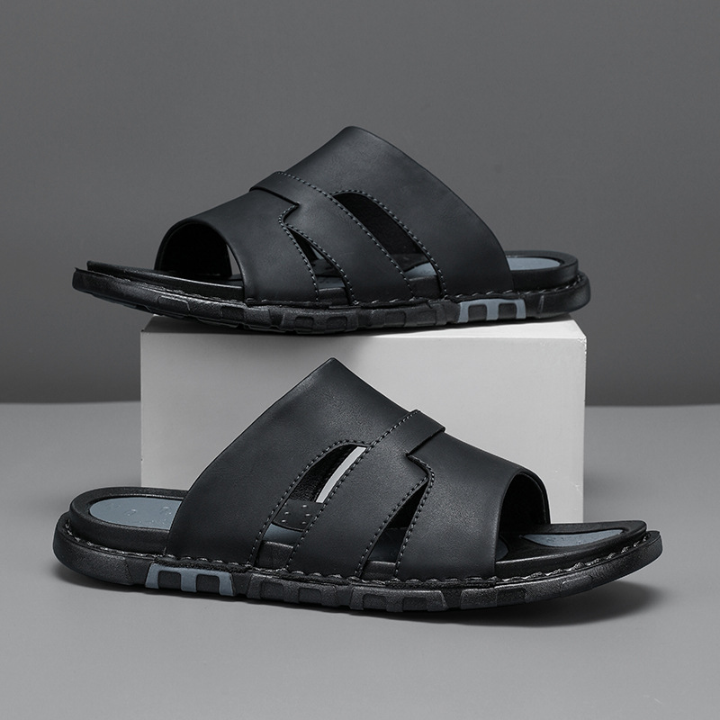 Mens Plus-Size Business Soft-Soled Handmade Slippers foto 2