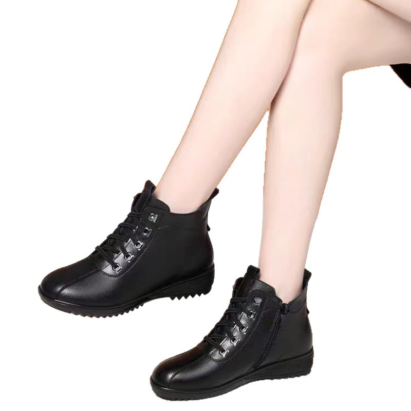 Women's Leather Shoes Casual Fashion Lightweight Comfortable foto 3