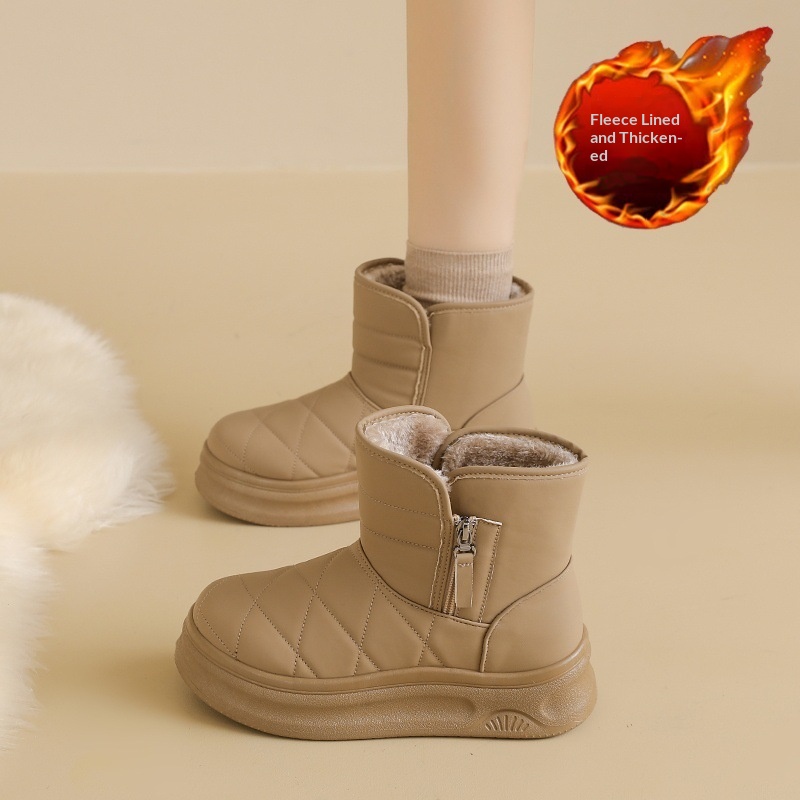 Womens Casual Warm Fleece-lined Snow Boots foto 4