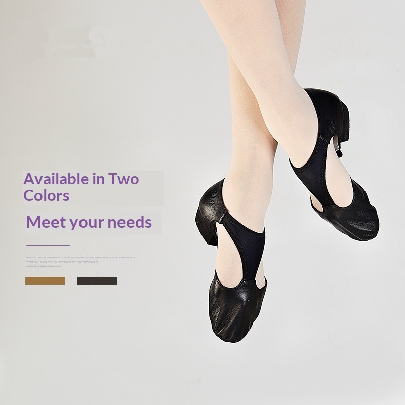 Full-grain Leather Teacher Jazz Dance Shoes With Soft Soles foto 5