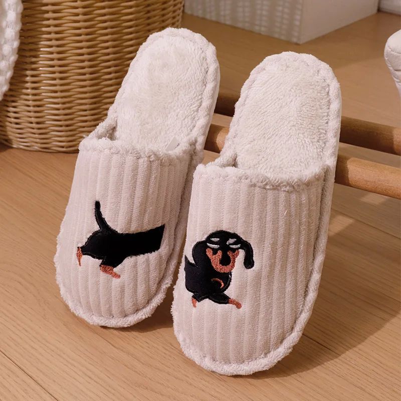 Cartoon Dog Pattern Women's Indoor Slippers Autumn Winter foto 5