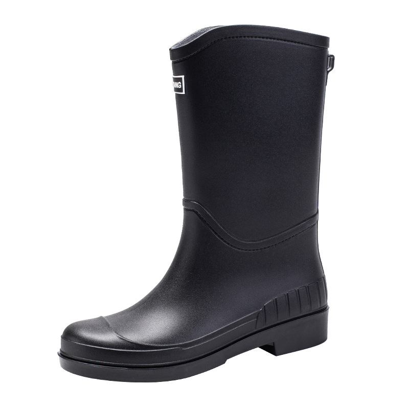 Women's Long Rain Boots Mid-calf Waterproof Shoes New foto 2