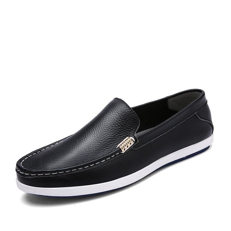Men's Casual Leather Shoes Leather Soft Bottom Summer Breathable foto 2