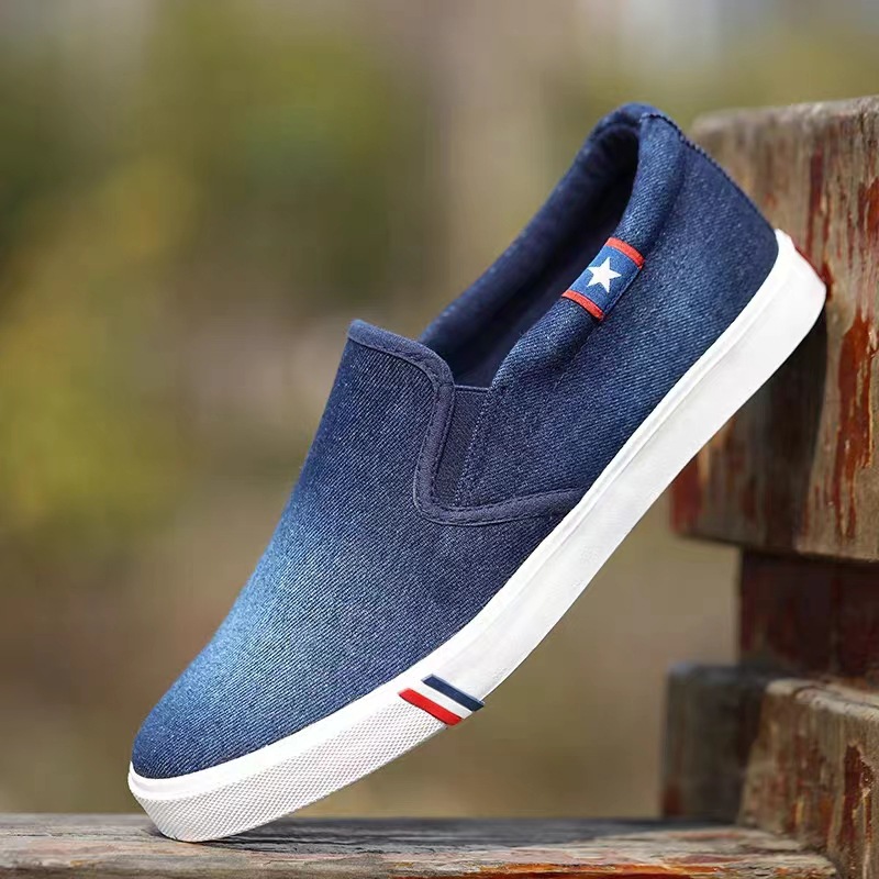 Men's Tendon Sole Canvas Shoes Slip-on Plus Size Summer foto 3