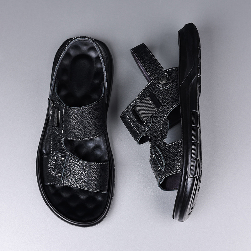 Summer New Mens Sandals Full-grain Leather Outdoor Use foto 3