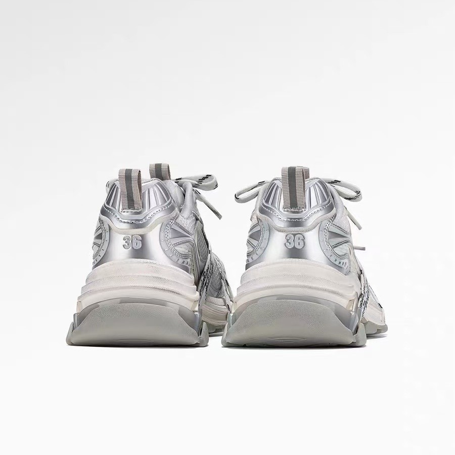 Silver Designer Dad-style Athletic Casual Shoes