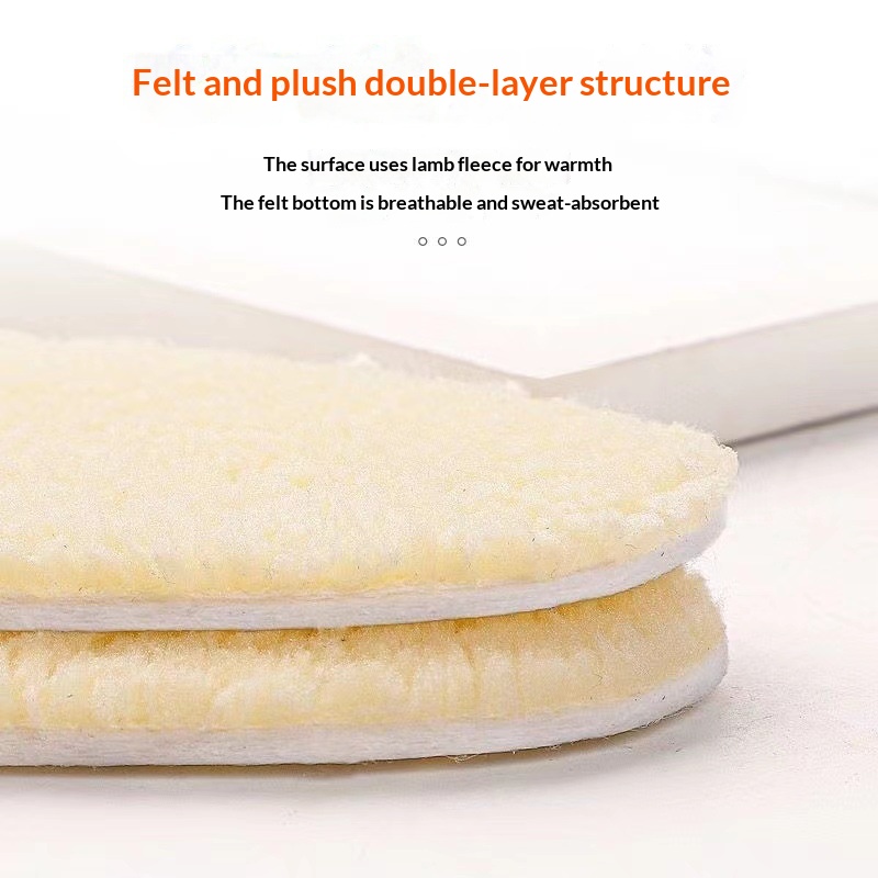Winter Fleece-lined Extra-thick And Cuttable Wool Insoles foto 4