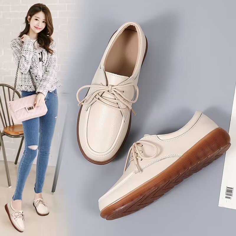 Small Leather Shoes Plus Size Round Toe Flat Bottom foto 4