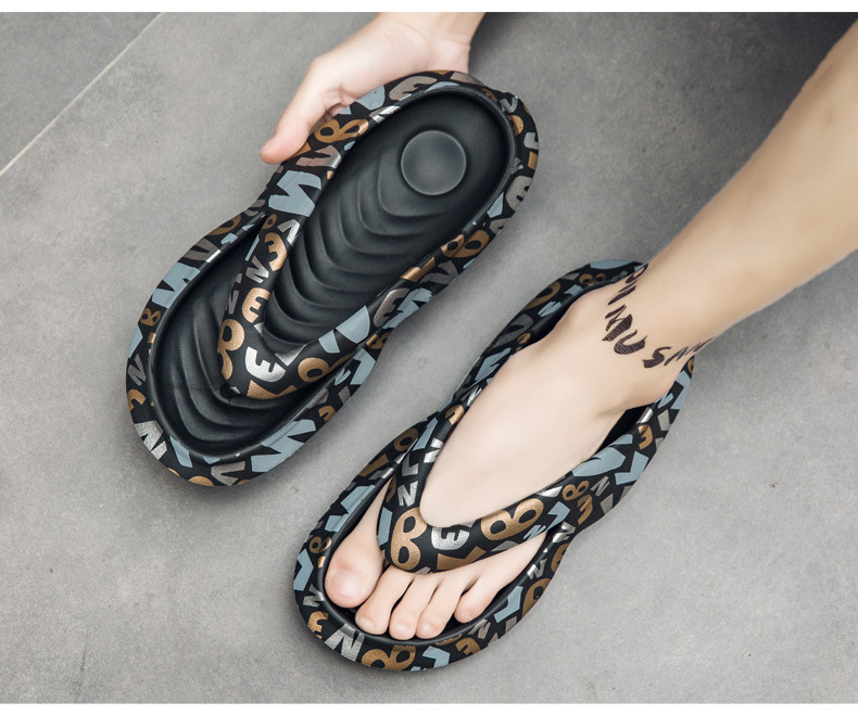 Non-slip Wear-resistant And Deodorant Soft Bottom Beach Flip-flops Casual Sandals foto 3