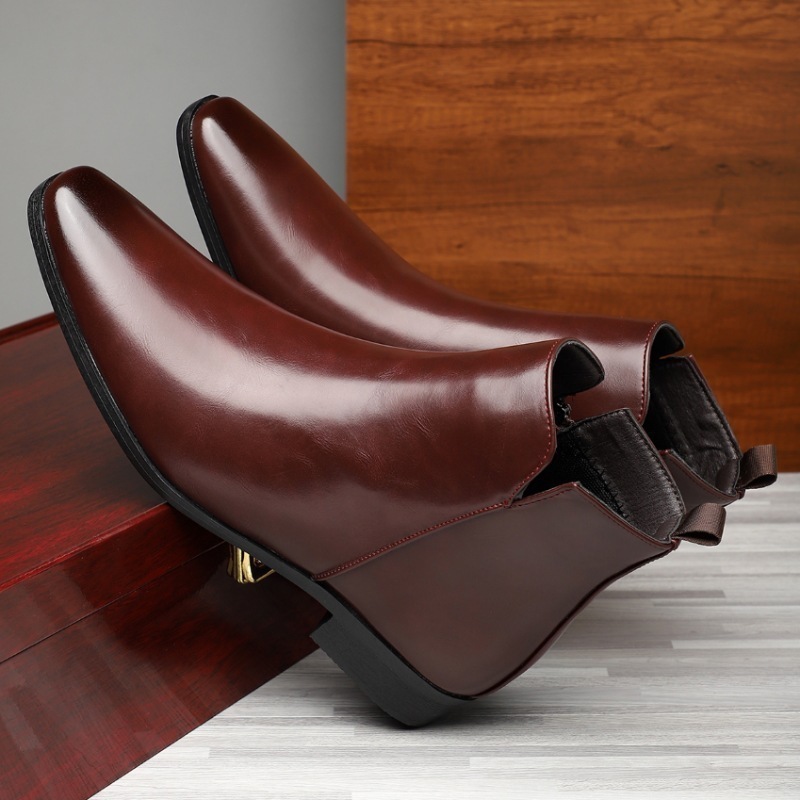 Plus Size High-top Leather Boots Men foto 5