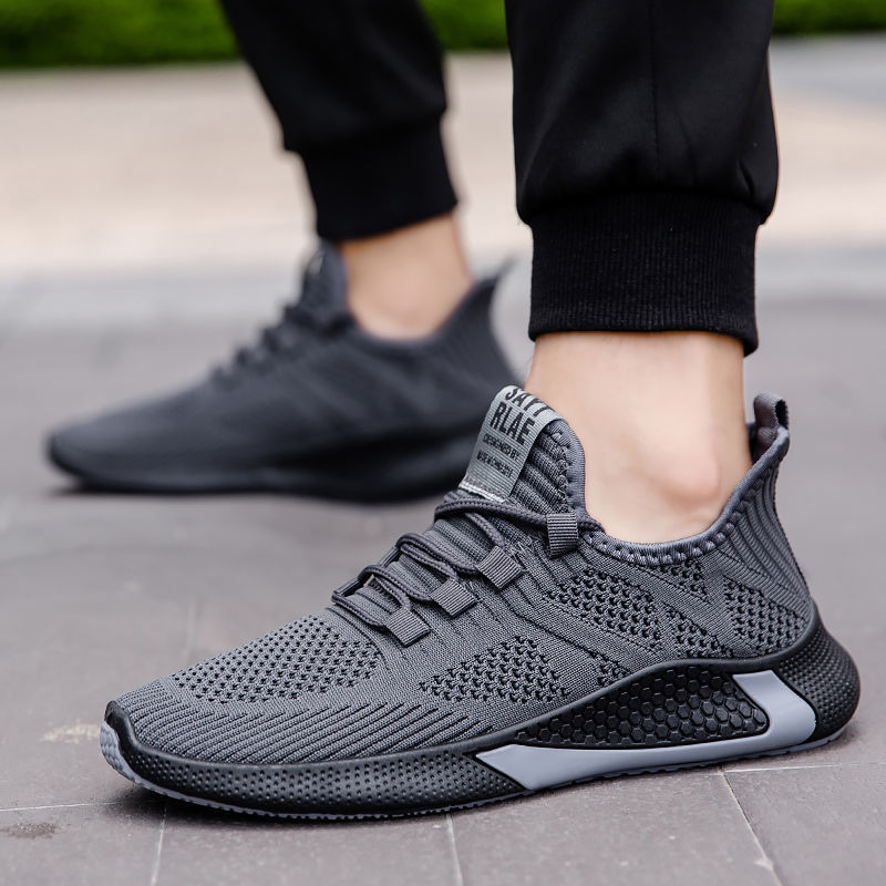 Men's Lace Up Casual Men's Shoes Fly Woven Mesh Breathable foto 3