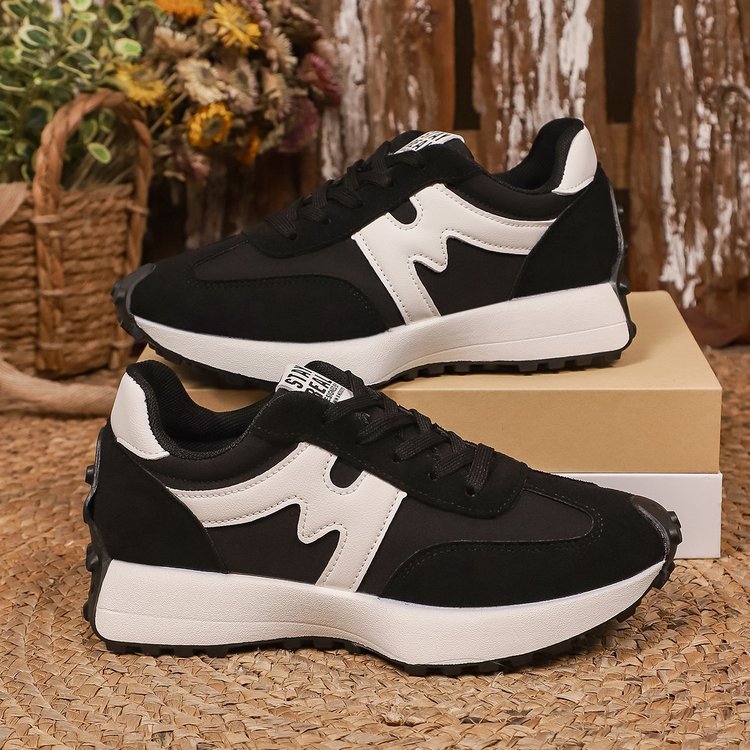 Womens Chunky-Soled Sneakers Lace-up Casual Shoes foto 5