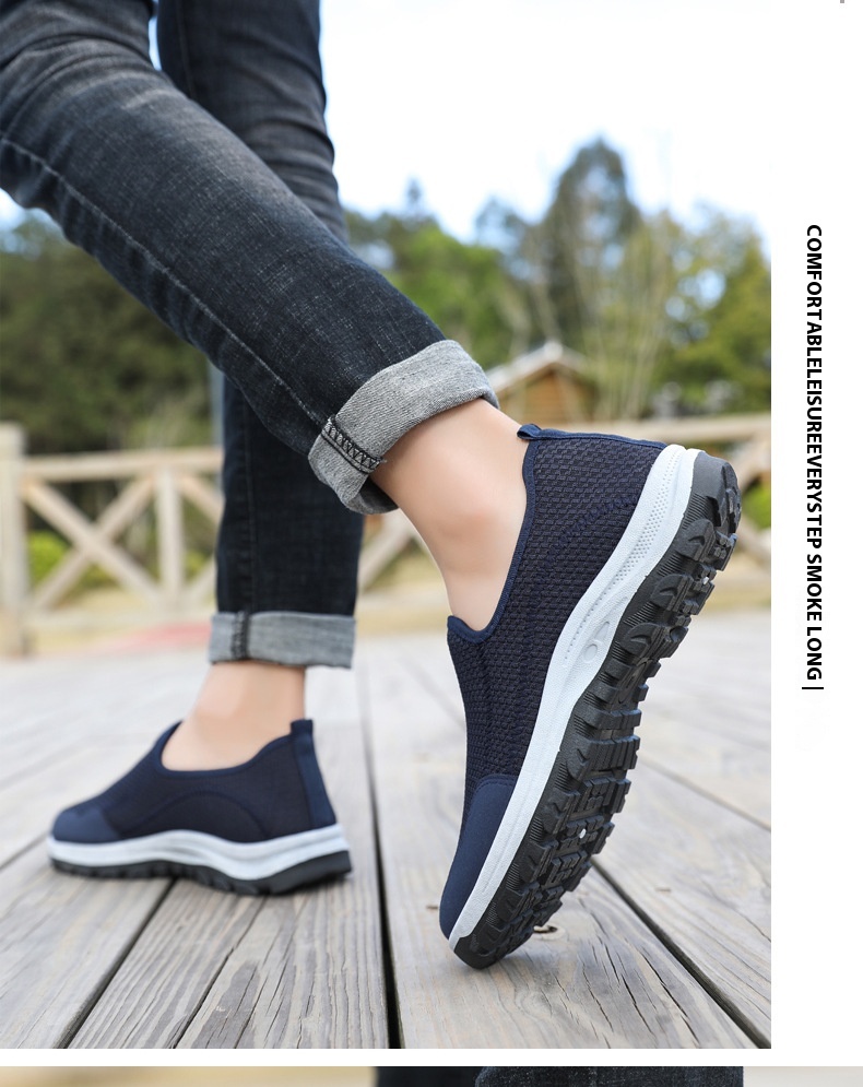 Spring Men's One Pedal Cloth Shoes Breathable Soft Bottom
