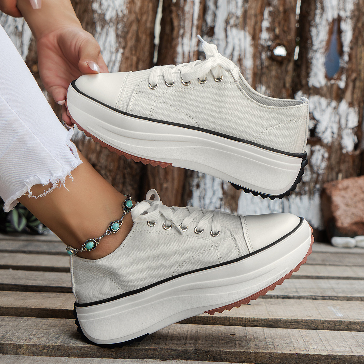 Low-top Lace Up Casual Shoes foto 4