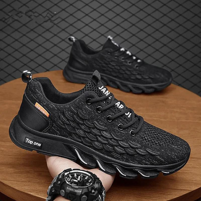 Season Air Cushion Sneaker Fly-kit Mesh Casual Shoes Breathable Versatile Shoes Men's Running Shoes foto 3