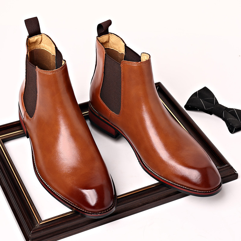 Chelsea Boots Men's Autumn Breathable Pointed Toe foto 2