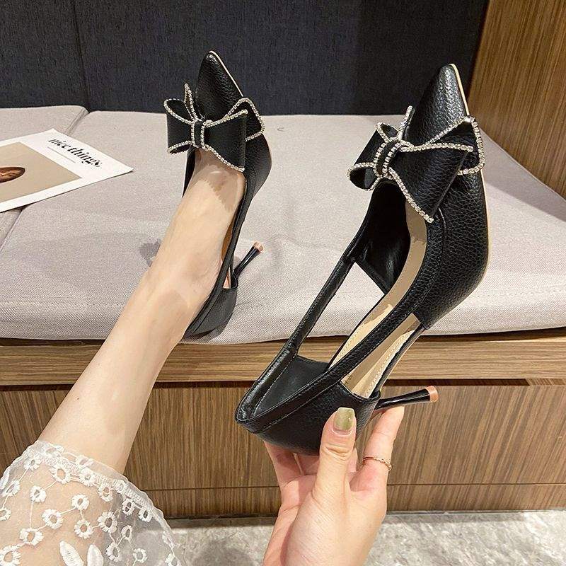 French-style High-heeled Wedding Shoes Bridal Womens Shoes With A Slender Pointed Toe foto 3