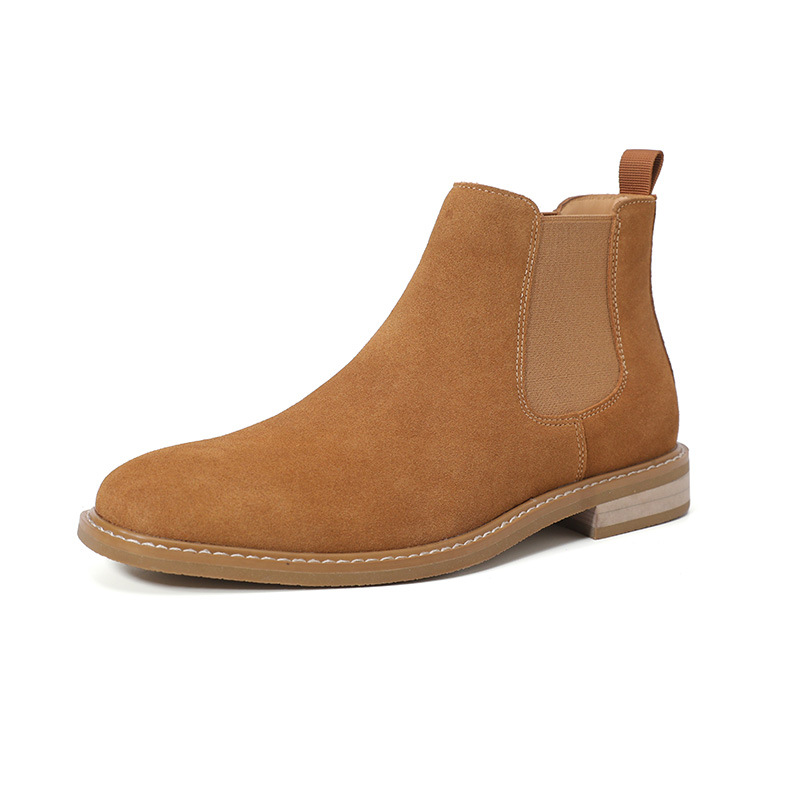 Chelsea Boots Men's Slip-on Fashionable Boots Plus Size Suede foto 2