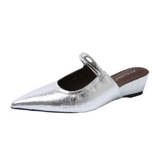 Pointed Toe Slip-on Mule Sandals With Chunky Heels foto 5