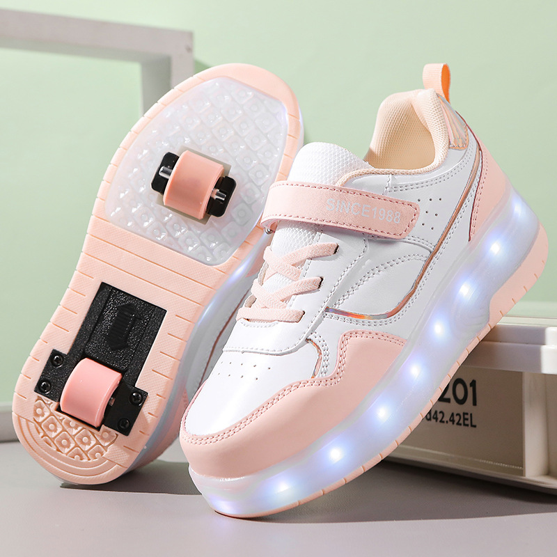Boys And Girls Charging Flash Rollerskate foto 5