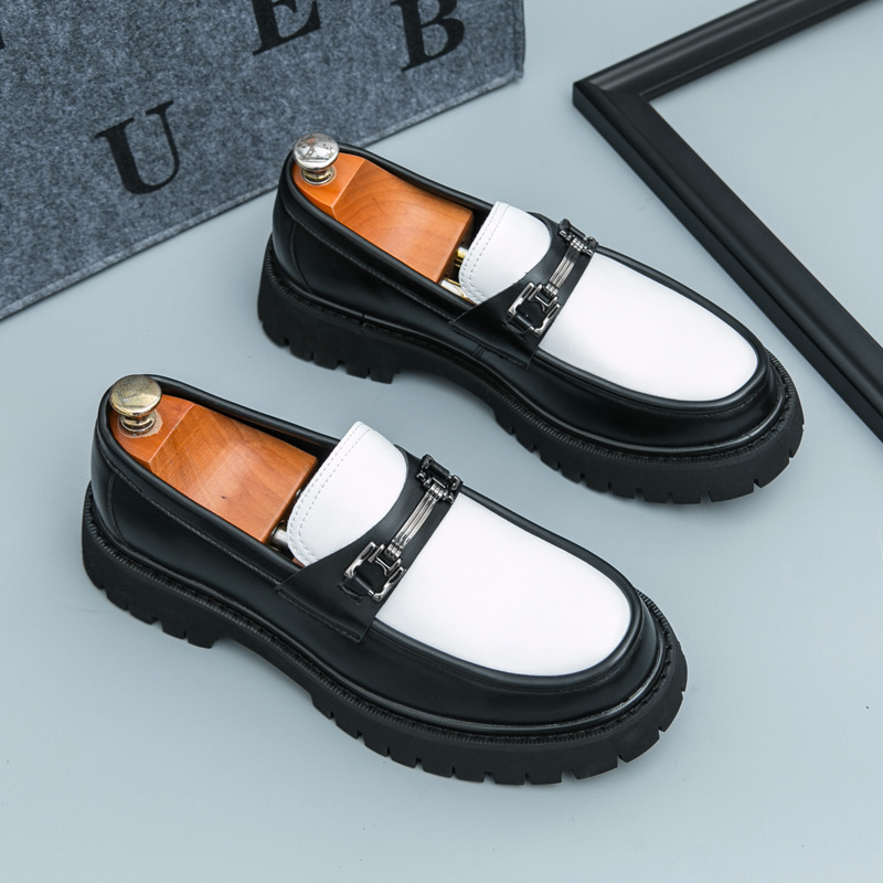 Men's Slip On Platform Youth Leisure Doug Leather Shoes foto 3