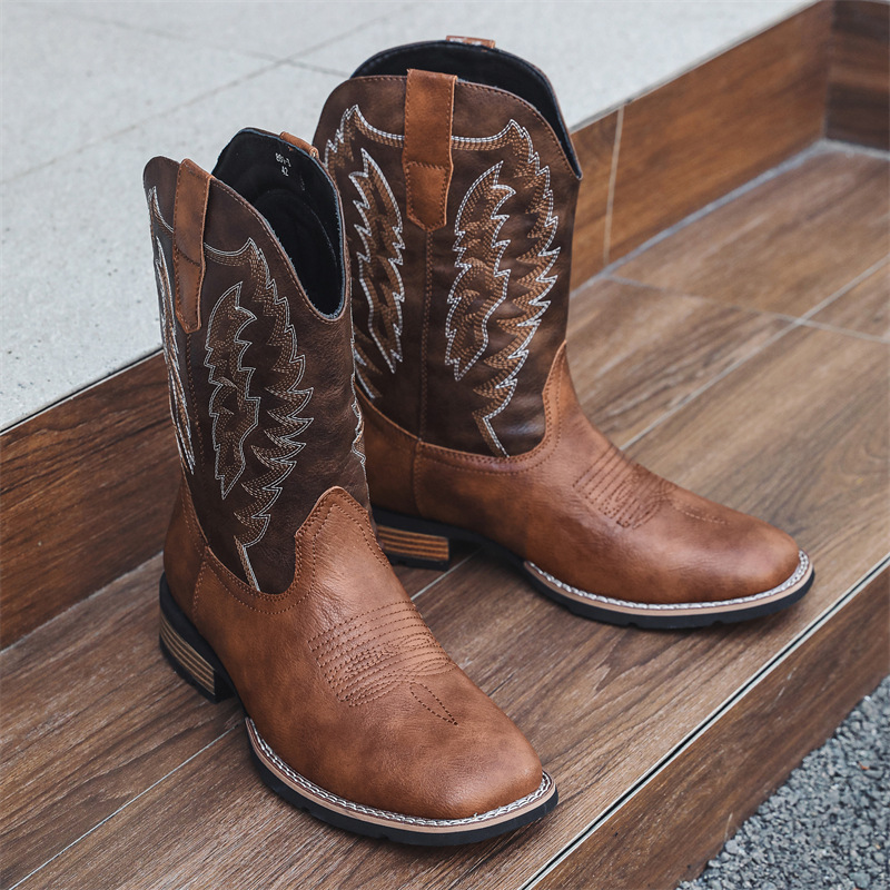 Western Denim Boots Fashion Embroidered foto 4