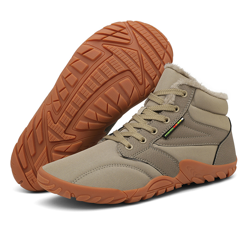 New Men's Winter Waterproof Non-slip Warm Snow Boots Fleece-lined foto 4