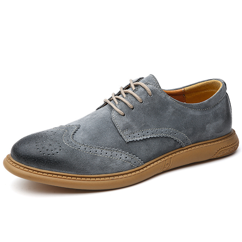 Business Formal Wear Genuine Leather Low Top Retro Lace Up Breathable Men's Shoes foto 3