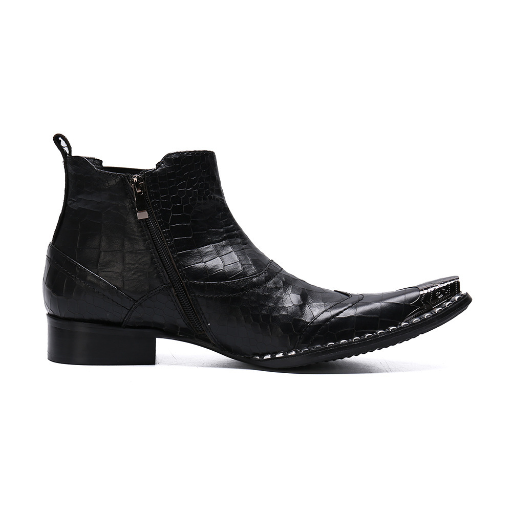 Men's British-style High-top Shoes Summer Breathable Chelsea Boots foto 5