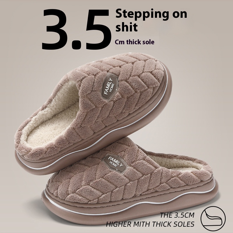 Thick Bottom Non-stinky Feet Home Indoor Non-slip Winter Fluffy Slippers foto 3