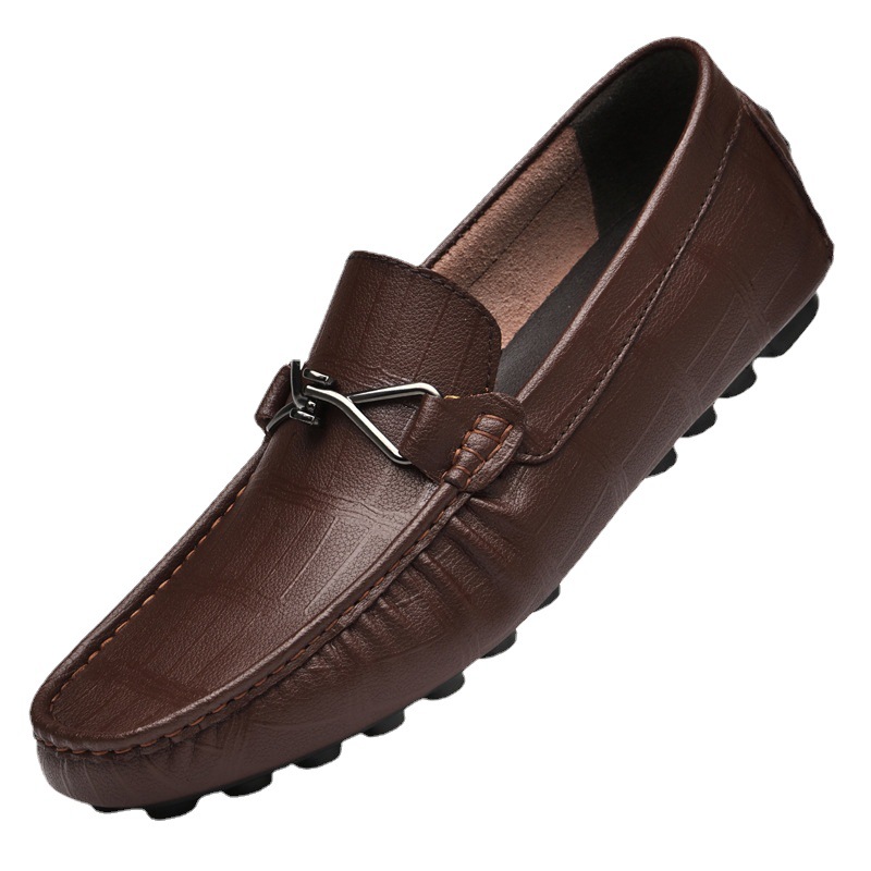 Summer New Leather Shoes Cowhide Gommino Increased 6CM Leisure foto 5