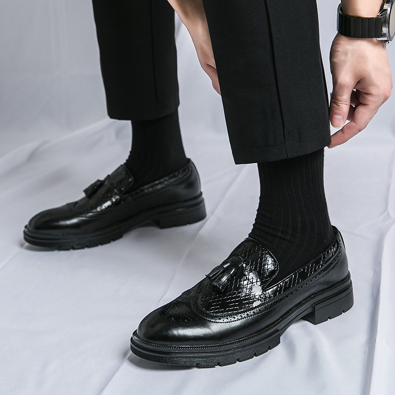 Youth Slip-on Leather Shoes Casual Board Shoes foto 3
