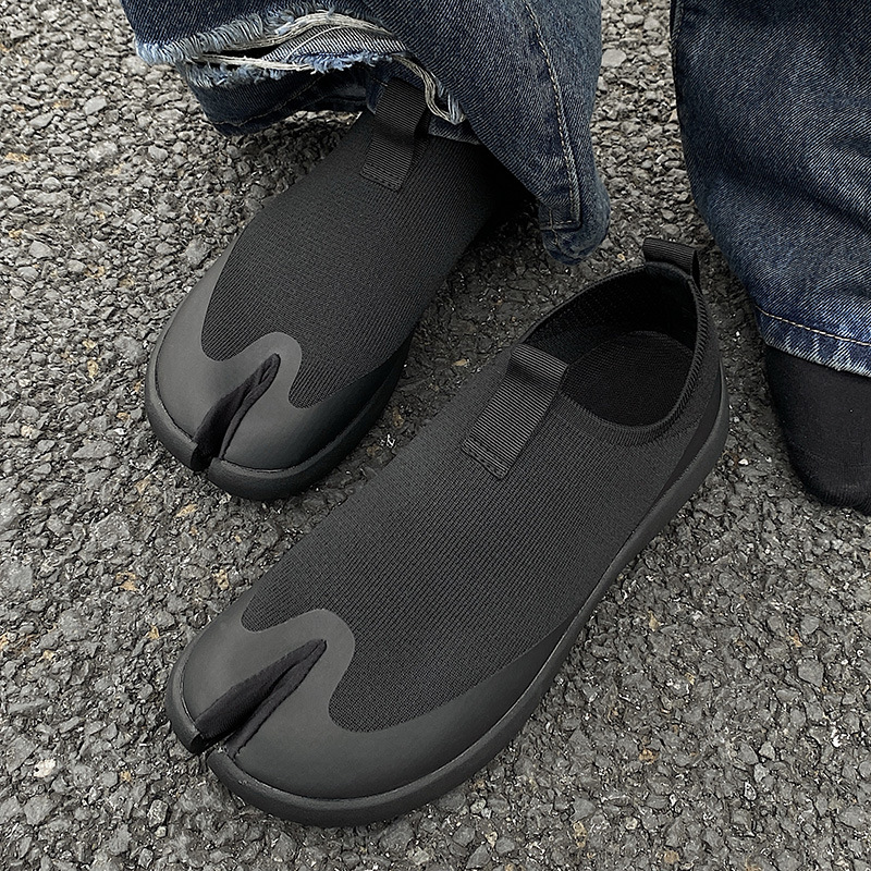Lightweight Soft Bottom Loafers Split Toe Half Slippers foto 3