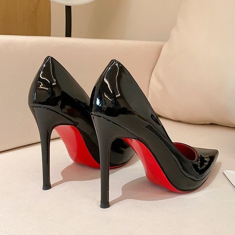 Non-fatiguing Soft-soled Mid-heel Pointed-toe High Heels