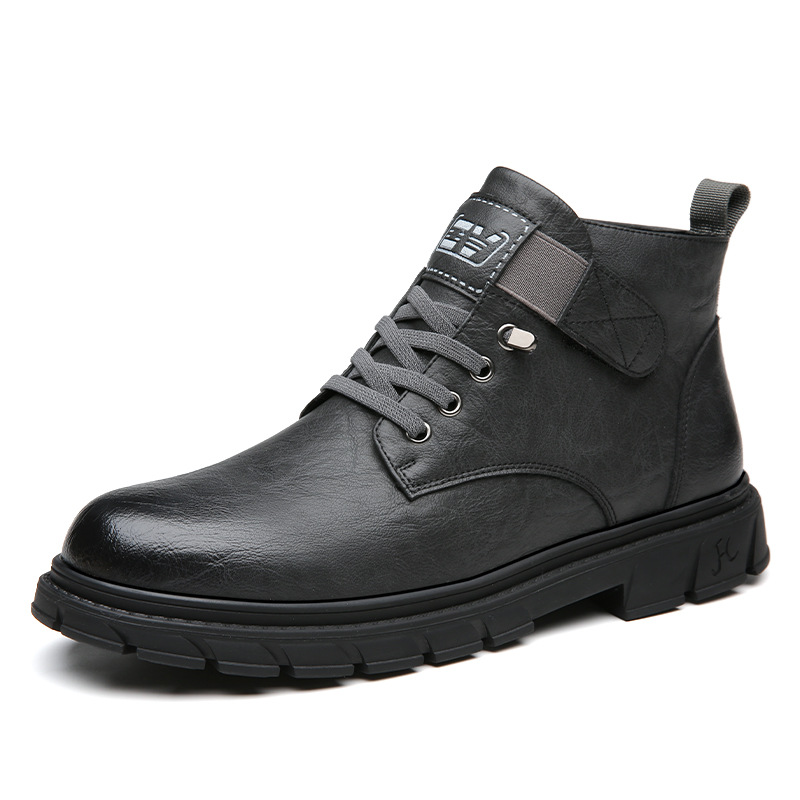 Mens Fleece-lined Insulated Non-slip High-top Cotton Shoes foto 4