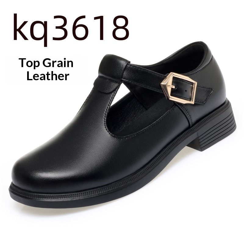 Round-toe Leather British-style Ready-to-ship Large-size Womens Shoes foto 4