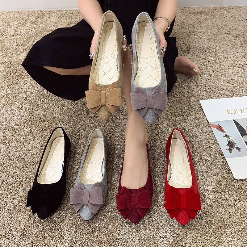 Bowtie Flat ShoesMinimalist Lowcut Work Shoes