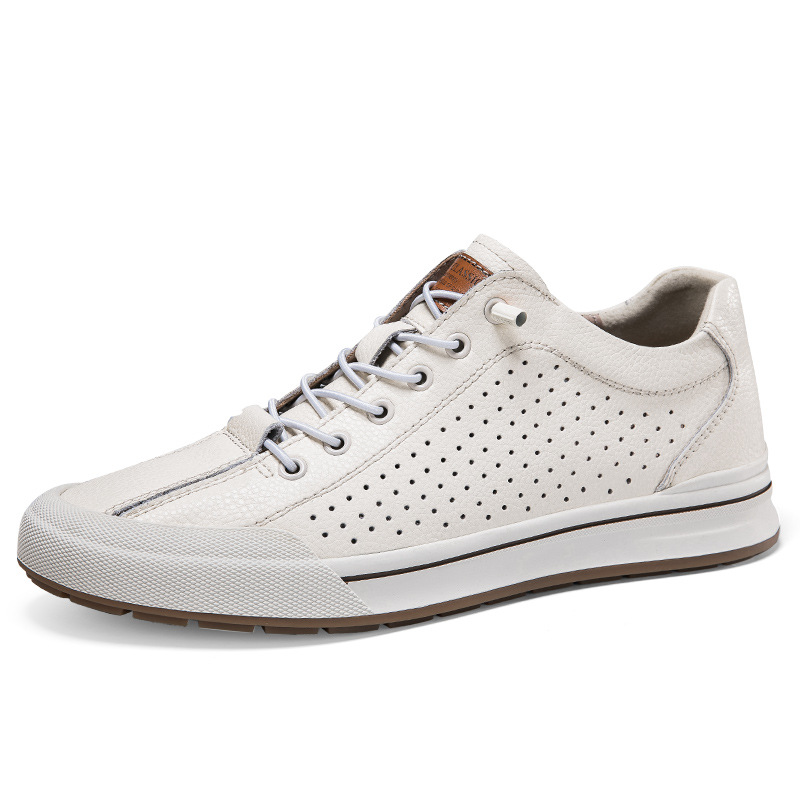 Increased 6CM Spring Men's Shoes Fashion White Shoes Breathable foto 4