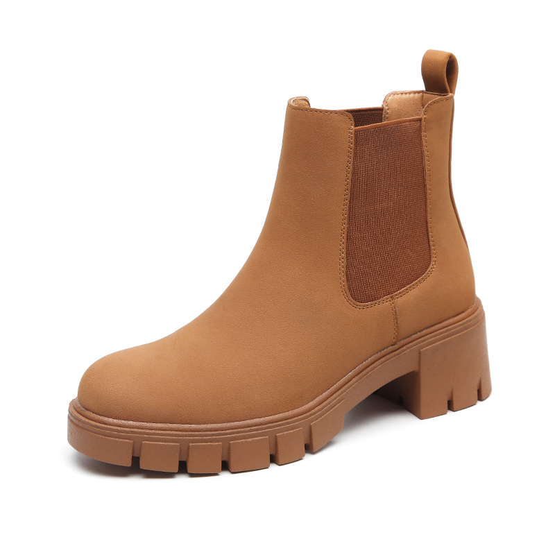 Women's Thick Bottom Suede Dr Martens Boots foto 5